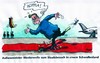 Cartoon: Westerwelle stürzt (small) by RABE tagged außenminister,auslandsbesuch,westerwelle,fdp,geld,euro,steuern,roter,teppich,ehrengarde,empfangskomitee,deutschlandflagge,ehrenkompanie,flugzeug,flugplatz,holzbalken,holzschwelle,türschwelle,stolpern,stürzen,fallen,militärischer,empfank,salut,hoppla,gangw