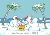 Cartoon: Wintereinbruch (small) by RABE tagged mallorca,malle,strand,sangria,eimer,strohhalme,palmen,party,partyleben,rabe,ralf,böhme,cartoon,karikatur,pressezeichnung,farbcartoon,tagescartoon,schnee,winter,wintereinbruch,frost,eiszapfen,schneemann,schneemänner,meer,eisschollen