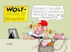 Cartoon: Wolfspanik (small) by RABE tagged klima,klimawandel,fridays,for,future,greta,thunberg,kohle,kohleausstieg,rabe,ralf,böhme,cartoon,karikatur,pressezeichnung,farbcartoon,tagescartoon,klimaaktivisten,stilllegungsverhandlungen,fahrplan,tiere,aussterben,wolf,wolfsrudel,ansiedlung,einwanderung,wölfin,wälder,hotline,märchen,brüder,grimm,rotkäppchen,großmutter,korb,wein,notruf