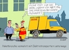 Cartoon: Ziemlich geladen (small) by RABE tagged post,postagentur,dhl,briefträger,zusteller,briefe,pakete,beschwerden,kunden,rabe,ralf,böhme,cartoon,karikatur,pressezeichnung,farbcartoon,tagescartoon,schubkarre,mistgabel,beschwerdebriefe,postkunden,transporter,elektrotransporter,elektroauto,stecker,ladestation,ladekabel,paketdienst,paketbranche,umwelt,klima,kunde,paketzusteller