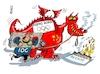 Cartoon: Zirkusreifes (small) by RABE tagged china,peking,menschenrechte,boykott,winterspiele,olympiade,rabe,ralf,böhme,cartoon,karikatur,pressezeichnung,farbcartoon,tagescartoon,sport,sportler,corona,tv,drachen,ioc,bach,schafott,feuer,flamme