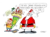 Cartoon: Zuckersüsses (small) by RABE tagged stollen,lebkuchen,schokoweihnachtsmänner,weihnachtsbäckerei,rabe,ralf,böhme,cartoon,karikatur,pressezeichnung,farbcartoon,tagescartoon,weihnachtsmann,supermarkt,schulanfang,zuckertüte