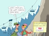 Cartoon: Zuggespitztes (small) by RABE tagged zugspitze,zugspitzseilbahn,gipfel,zugspitzgipfel,klausur,klausurtagung,groko,union,spd,rabe,ralf,böhme,cartoon,karikatur,pressezeichnung,farbcartoon,tagescartoon,vorhaben,erörterung,regierungsgipfel,fraktionsspitze