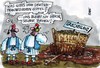 Cartoon: Zugpferde (small) by RABE tagged griechenland athen euro eurokrise schuldenkrise eu brüssel rettungsschirm ezb gipfeltreffen deutschland frankreich merkel kanzlerin cdu sarkozy staatspräsident griechenlandhilfe aufstockung eurobonds banken börse finanzmarkt gipfel griechen karre pferdefu