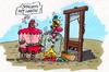 Cartoon: Zum Henker (small) by RABE tagged clown,henker,scharfrichter,fallbeil,schafott,hinrichtung,hinrichtungsstätte,schuhe,clownschuhe,rabe,ralf,böhme,cartoon,karikatur,spassmacher,beil,lustig,schluss,pappnase,henkersmahlzeit