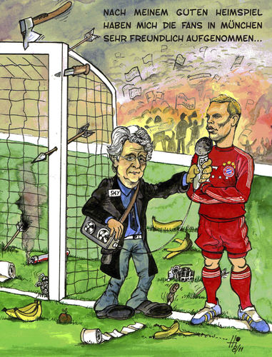 Cartoon: Manuel Neuer beim FC Bayern (medium) by ghilbig tagged manuel,neuer,bayern,münchen,fangruppe