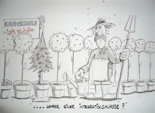 Cartoon: Baumschule (medium) by erix tagged lehrer