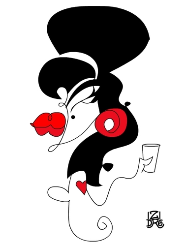 Cartoon: Amy winehouse (medium) by izidro tagged winehouse,amy