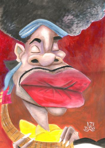 Cartoon: Jimi hendrix (medium) by izidro tagged jimi,hendrix,rock