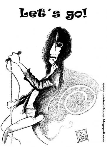 Cartoon: Joe Ramone (medium) by izidro tagged ramones