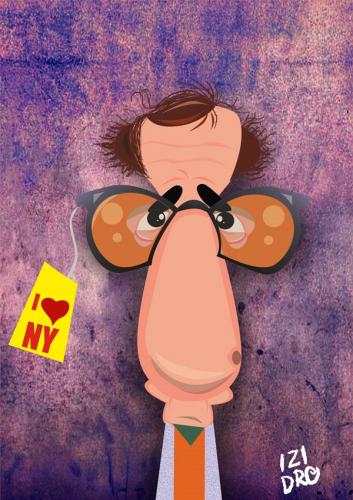 Cartoon: woody Allen caricature (medium) by izidro tagged caricature