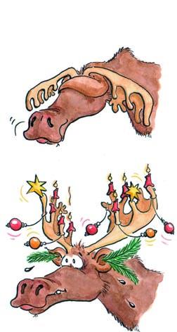 Cartoon: mömömömö - guckuck (medium) by mele tagged weihnachten,elch,advent,christmas,weihnachten,elch,advent,geweih,schmuck,weihnachtsschmuck,kerzen,tier