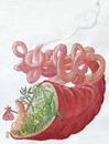 Cartoon: Wurst im Naturdarm (small) by mele tagged wurst,darm,tofuwurst