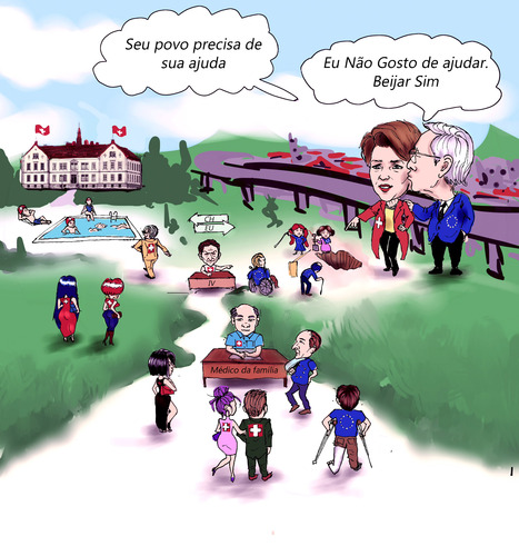 Cartoon: A politica da saude Suica (medium) by MDS tagged racistas,suicos