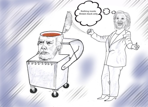 Cartoon: Clinton oder Trump (medium) by menschenskindergarten tagged präsidentschaftswahlen,usa