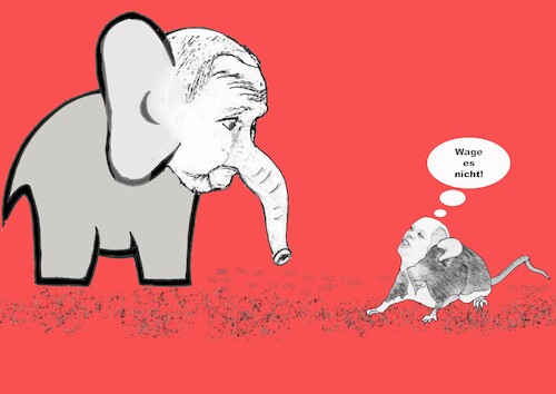 Cartoon: Olaf droht... (medium) by menschenskindergarten tagged ukraine,ampel,scholz,krieg,putin,russland,selenskyj