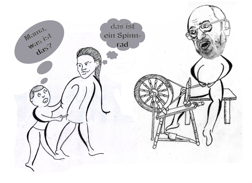 Cartoon: Schulzsche Lösungsmittel (medium) by menschenskindergarten tagged spd,schulz,groko,parteitag