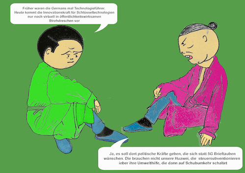 Cartoon: EU-2040 Chinas Schrebergarten (medium) by menschenskindergarten tagged eu,germany,china