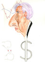 Cartoon: Der IWF hat ein feines Näschen (small) by menschenskindergarten tagged lagarde,iwf,währungsfond,griechenland,italien