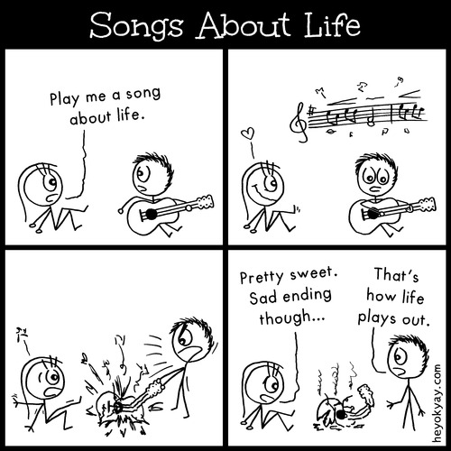 Songs about life By heyokyay | Philosophy Cartoon | TOONPOOL