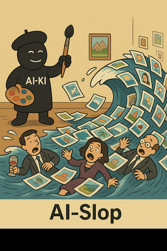 Cartoon: AI Slop (medium) by Cloud Science tagged ai,ki,kunst,gelbstich