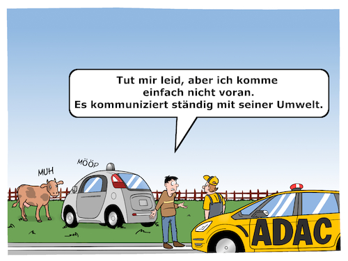 Autonomes Auto Kommunikation Autonomes Auto Kommunikation