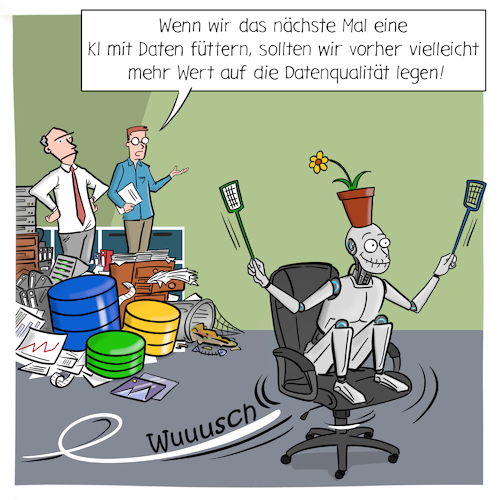 Cartoon: Datenqualität (medium) by Cloud Science tagged daten,datenqualität,ki,künstliche,intelligenz,machine,learning,maschinelles,lernen,tech,technologie,roboter,algorithmen,algorithmus,zukunft,vorhersage,business,intelligence,bi,daten,datenqualität,ki,künstliche,intelligenz,machine,learning,maschinelles,lernen,tech,technologie,roboter,algorithmen,algorithmus,zukunft,vorhersage,business,intelligence,bi