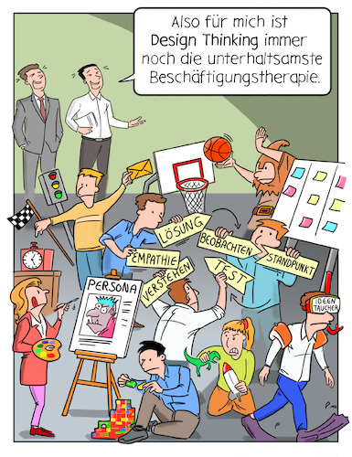 Cartoon: Design Thinking (medium) by Cloud Science tagged kreativität,management,design,thinking,kreativ,agil,agilität,workshop,persona,innvation,meeting,arbeit,manager,business,digital,digitalisierung,kommunkation,idee,new,work,arbeit40,it,change,wandel,problem,problemlösung,motivation,kreativität,management,design,thinking,kreativ,agil,agilität,workshop,persona,innvation,meeting,arbeit,manager,business,digital,digitalisierung,kommunkation,idee,new,work,arbeit40,it,change,wandel,problem,problemlösung,motivation