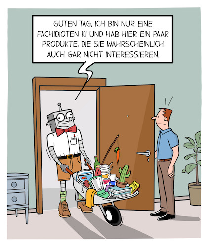 Cartoon: Fachidioten KI (medium) by Cloud Science tagged ki,künstliche,intelligenz,fachidiot,maschinelles,lernen,cartoon,ki,künstliche,intelligenz,fachidiot,maschinelles,lernen,cartoon