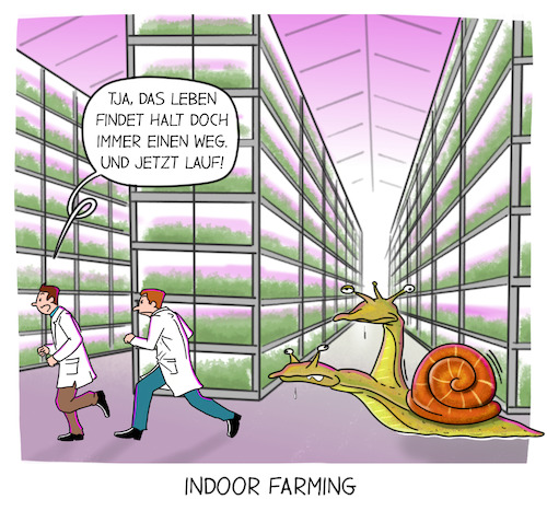 Cartoon: Indoor Farming (medium) by Cloud Science tagged indoor,farming,vertical,vertikale,landwirtschaft,gewächshaus,agrar,food,ernährung,essen,nachhaltigkeit,umwelt,technologie,technik,digitalisierung,innovation,schnecke,pestizide,schädlinge,hunger,labor,forschung,ackerbau,zukunft,indoor,farming,vertical,vertikale,landwirtschaft,gewächshaus,agrar,food,ernährung,essen,nachhaltigkeit,umwelt,technologie,technik,digitalisierung,innovation,schnecke,pestizide,schädlinge,hunger,labor,forschung,ackerbau,zukunft