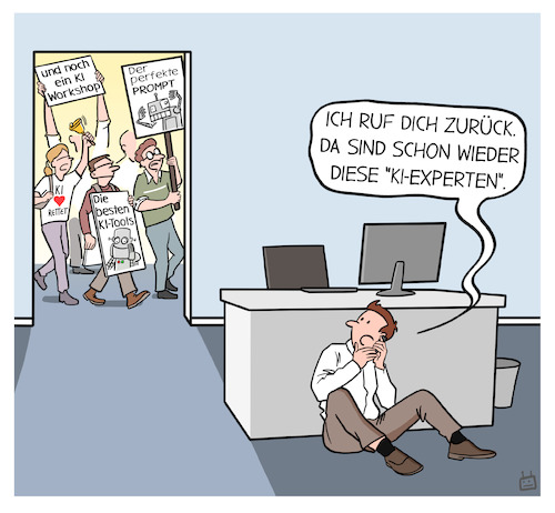 KI Experten By Cloud Science Business Cartoon TOONPOOL