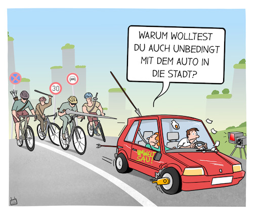 Mit dem Auto in die Stadt Mit dem Auto in die Stadt