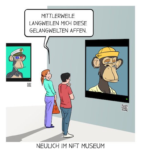 Cartoon: NFT (medium) by Cloud Science tagged nft,nfts,bored,apes,kunst,museum,crypto,digital,digitalart,affen,langweilig,digitalisierung,technik,zukunft,ausstellung,bild,token,blockchain,nft,nfts,bored,apes,kunst,museum,crypto,digital,digitalart,affen,langweilig,digitalisierung,technik,zukunft,ausstellung,bild,token,blockchain