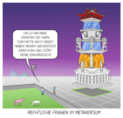 Cartoon: Rechtliche Fragen im Metaversum (medium) by Cloud Science tagged metaverse,metaversum,recht,rechtlich,grundstück,immobilie,vr,ar,technologie,zukunft,nachbar,virtuell,tech,metaverse,metaversum,recht,rechtlich,grundstück,immobilie,vr,ar,technologie,zukunft,nachbar,virtuell,tech