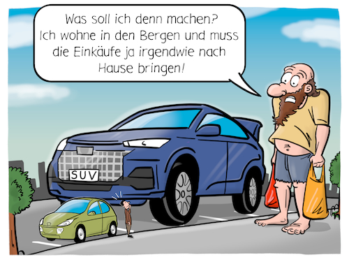 Cartoon: SUV (medium) by Cloud Science tagged suv,suvs,auto,iaa,iaa19,automobil,innenstadt,riese,mobilitaet,umwelt,stadttpanzer,cartoon,fahrzeug,groesse,gross,stadt,verkehr,suv,suvs,auto,iaa,iaa19,automobil,innenstadt,riese,mobilitaet,umwelt,stadttpanzer,cartoon,fahrzeug,groesse,gross,stadt,verkehr