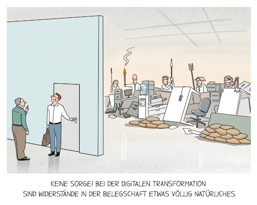 Cartoon: Transformation und Widerstand (medium) by Cloud Science tagged digitale,transformation,change,wandel,widerstand,belegschaft,innovation,digitalisierung,management,veränderung,transformationsprozess,consulting,berater,experte,büro,office,arbeit,new,work,zukunft,digitale,transformation,change,wandel,widerstand,belegschaft,innovation,digitalisierung,management,veränderung,transformationsprozess,consulting,berater,experte,büro,office,arbeit,new,work,zukunft