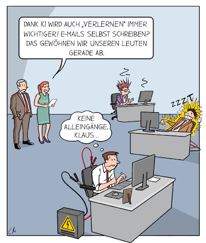 Cartoon: Verlernen lernen (medium) by Cloud Science tagged ki,künstlicheintelligenz,verlernen,transformation,changemanagement,zukunftderarbeit,büro,automatisierung,email,digitalisierung,schmerz,widerstand,arbeitswelt,innovation,satire,cartoon,management,technologie,mitarbeiter,ki,künstlicheintelligenz,verlernen,transformation,changemanagement,zukunftderarbeit,büro,automatisierung,email,digitalisierung,schmerz,widerstand,arbeitswelt,innovation,satire,cartoon,management,technologie,mitarbeiter