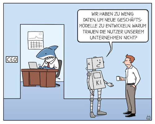 Cartoon: Vertrauen (medium) by Cloud Science tagged ki,daten,dilemma,geschäftsmodel,künstliche,intelligenz,vertrauen,datenschutz,dsvgo,trust,datensicherheit,it,digitalisierung,digital,roboter,technik,technologie,ceo,unternehmen,business,ki,daten,dilemma,geschäftsmodel,künstliche,intelligenz,vertrauen,datenschutz,dsvgo,trust,datensicherheit,it,digitalisierung,digital,roboter,technik,technologie,ceo,unternehmen,business