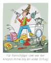 Cartoon: Amazon Prime Day (small) by Cloud Science tagged amazon prime day online shopping event handel bestellung schnäppchen angebote artikel ramsch logistik bestellen internet digitalisierung ecommerce