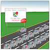 Cartoon: Autonomes Fahren (small) by Cloud Science tagged autonomes,fahren,selbstfahrendes,karte,auto,google,car,selfdriving,maps,karten,kartenanbeiter,maze,here,premium,autobahn,highway,werbung,marketing,kosten,pro,monat,zukunft,trend,technologie,tech,technik,digitalisierung,digital,verkehr,infrastruktur,daten,mobilitaet,stau,disruption,wandel,transformation,ueberholen,service,dienst,app