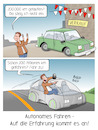 Cartoon: Autonomes Fahren (small) by Cloud Science tagged autonomes fahren selbstfahrendes auto ki künstliche intelligenz verkehr mobilität automobilhersteller digitalisierung tech technik technologie fahrzeug training zukunft innovation maschinelles lernen autokauf autoindustrie