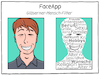 Cartoon: FaceApp (small) by Cloud Science tagged faceapp,datenschutz,digitalisierung,digital,überwachung,gläserner,mensch,filter,transparenz,app,algorithmen,1984,analyse,smartphone,selfie,zukunft,tech,technik,technologie,daten