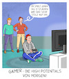 Cartoon: Gamer (small) by Cloud Science tagged arbeit,arbeitsmarkt,arbeiten,new,work,talent,high,potential,remote,skills,qualifikation,hr,human,ressource,personal,einstellung,job,hiring,recruting,managment,mitarbeiter,produktivität,digitalisierung,digital,computerspielen,konsole,kreativität,spielen,it,technik