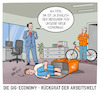 Cartoon: Gig-Economy (small) by Cloud Science tagged gig economy worker arbeitsmarkt zukunft plattform plattformökonomie digitalisierung lieferdienst bestellung online lieferung internet wirtschaft ausbeuten ausbeutung flexibel arbeit dienstleistung projekt