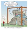 Cartoon: Haus aus dem 3D-Drucker (small) by Cloud Science tagged haus hausbau häuserbau bau architektur 3ddruck 3d additive fertigung baubranche zukunft technologie disruption transformation digitalisierung bauen drucken innovation baustelle bauarbeiten