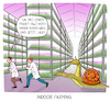 Cartoon: Indoor Farming (small) by Cloud Science tagged indoor farming vertical vertikale landwirtschaft gewächshaus agrar food ernährung essen nachhaltigkeit umwelt technologie technik digitalisierung innovation schnecke pestizide schädlinge hunger labor forschung ackerbau zukunft