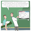 Cartoon: KI Medizin (small) by Cloud Science tagged ehealth,ki,medizin,gesundheit,kuenstliche,intelligenz,algorithmus,arzt,doktor,behandlungszimmer,behandlung,diagnose,arztzimmer,deep,learning,patientenakte,handschrift,sauklaue,arztschrift,digitalisierung,digital,it,tech,technologie,technik,monitoring,handlungsempfehlung,gesundheitssystem,daten,cloud,big,data,ai,innovation,disruption,digitale,transformation