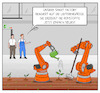 Cartoon: Resiliente Fertigung (small) by Cloud Science tagged logistik,hannover,messe,industrie,fertigung,automatisierung,roboter,produktion,lieferengpasse,lieferkette,industrieroboter,robotik,smart,factory,zukunft,innovation,tech,technologie,technik