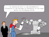 Cartoon: Roboter Kündigung (small) by Cloud Science tagged automatisierung,kuendigung,fertigung,industrie,40,arbeitswelt,zukunft,robotik,roboter,logistik,entlassung,satire,chef,technologie,digitalisierung,automatik,cartoon,kuendigungsschreiben,entlassen,mitarbeiter,vorgesetzter,boss,greifarme,fabrik,herstellung,maschine,anlage,fertigungsanlage,massenentlassungen,mobil,mobile,maschinen,kuenstliche,intelligenz,intelligent,automaten,automatismus,automatisch,funktion,funktionen,menschlich,menschliche,arbeit,arbeiten,halbautomaten,maschinenmensch,maschinenmenschen,wesen,maschinenwesen,menschenaehnlich,menschenaehnliche,fiktion,fortschritt,technik,technisch,elektrotechnik,blechfigur,metallfigur,blechfiguren,metallfiguren,mechatronik,programmiert,programmierung,programm,automatische,anpassen,anpassung,illustration,moeller,mensch,menschen,ueberfluessig