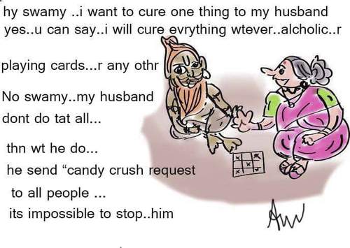 Cartoon: astrolgr..nd womn conversation (medium) by anupama tagged astrologer,and,women,conversation